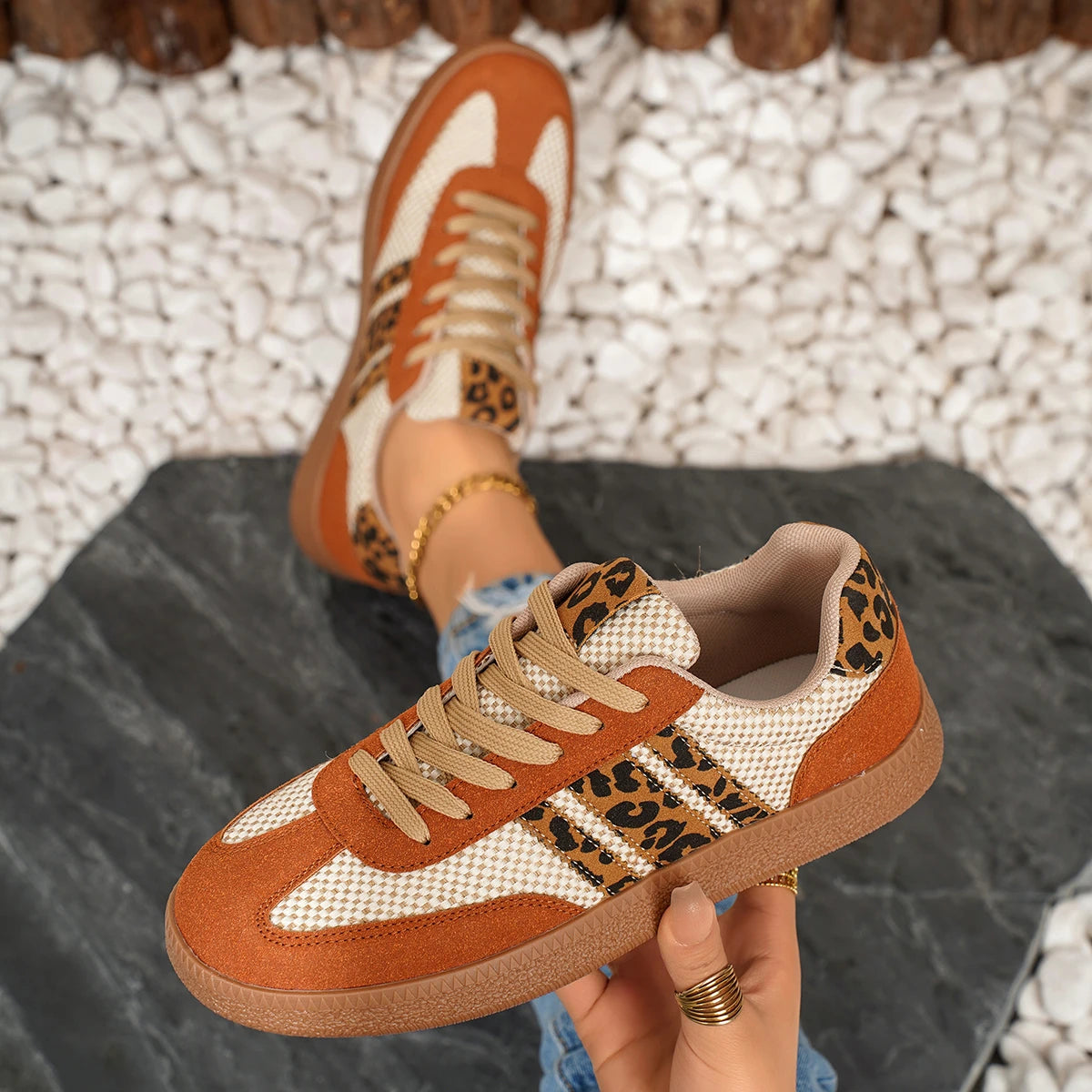 Maxe - Panther Print Sneakers