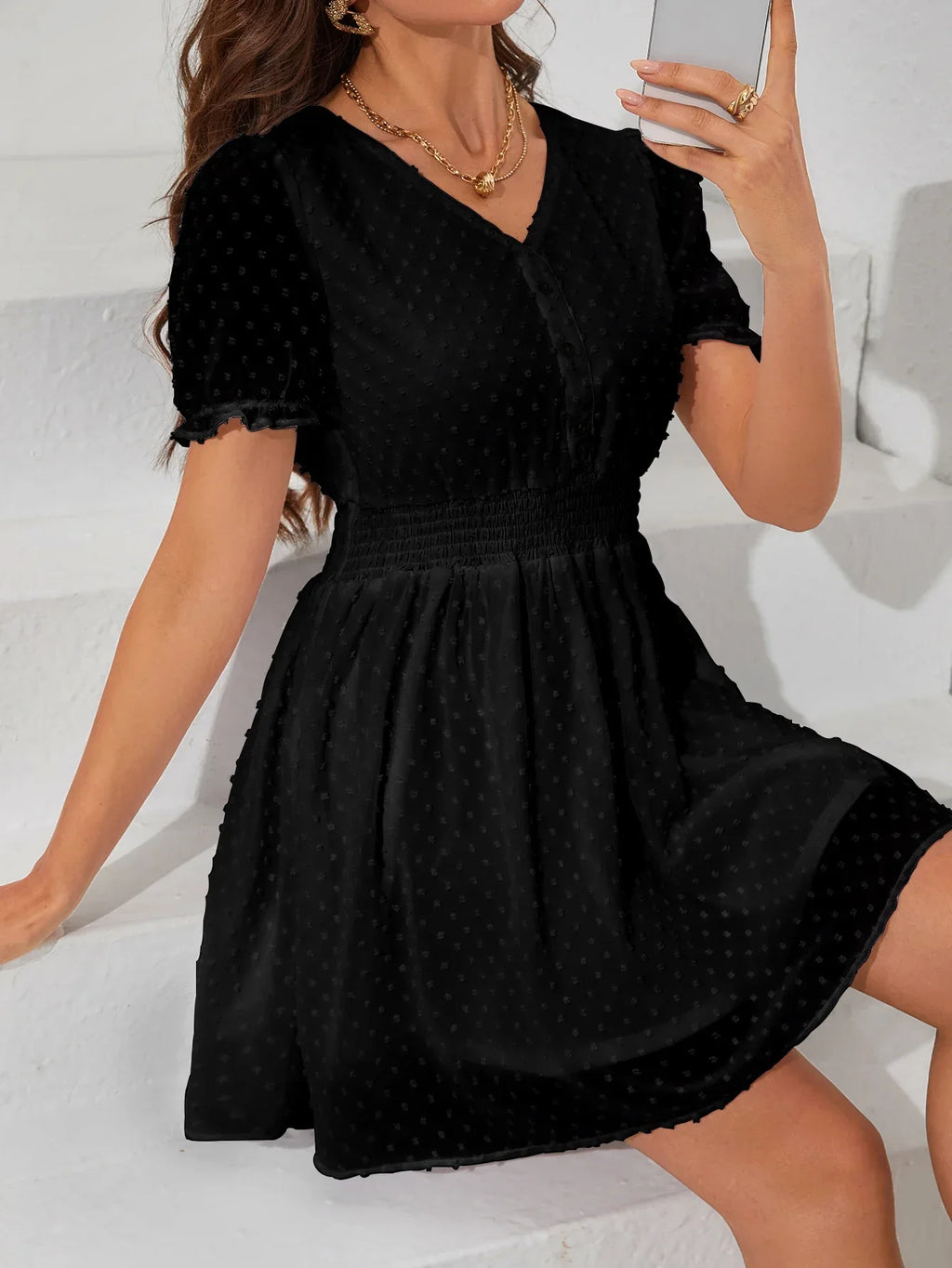 Maxe Klänningar – Vitt &amp; Svart, Casual