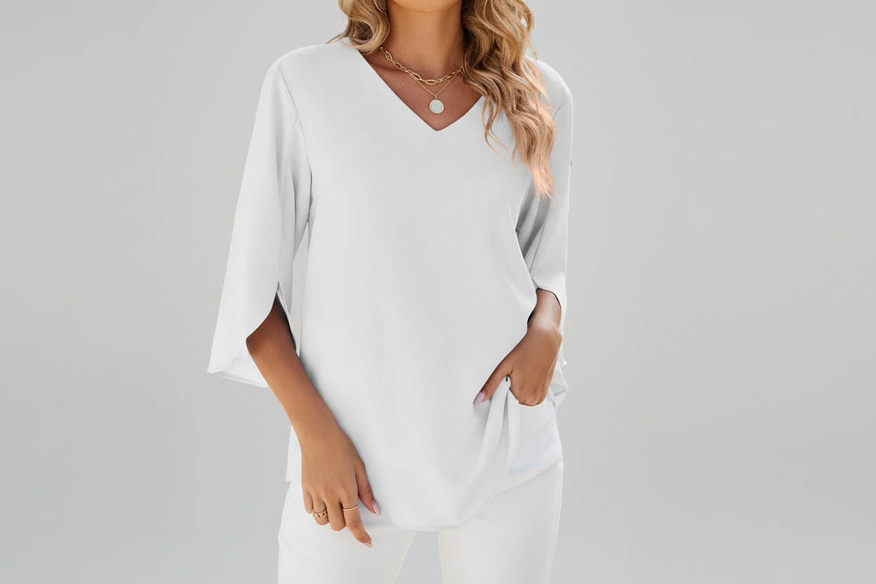 Maxe - Eleganta V-ringade Blus