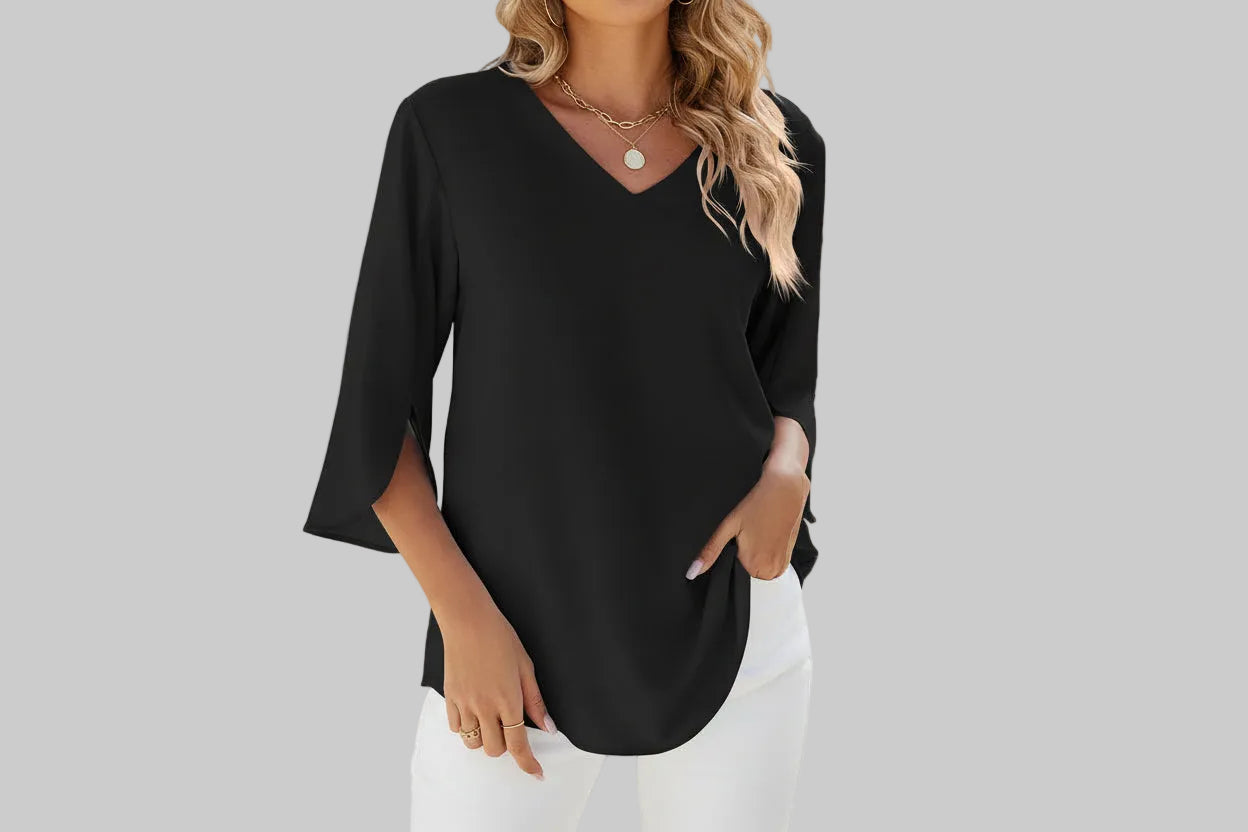 Maxe - Eleganta V-ringade Blus