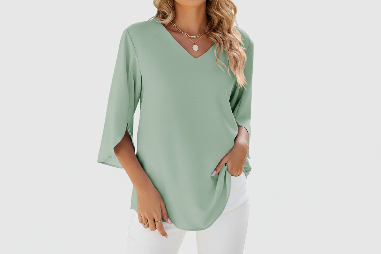 Maxe - Eleganta V-ringade Blus