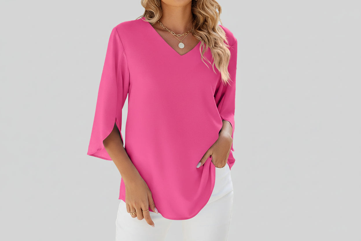 Maxe - Eleganta V-ringade Blus