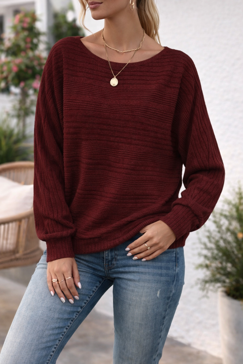 Maxe - Komfort Stickad Tröja